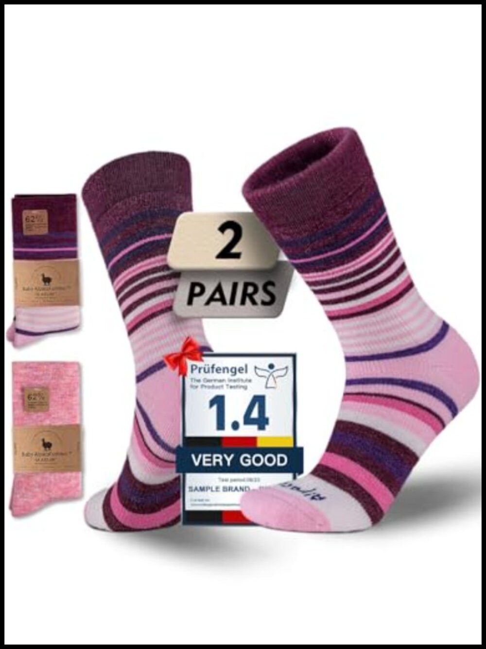 Baby Alpaca Wool Crew Socks Thermal Winter Hiking Socks
